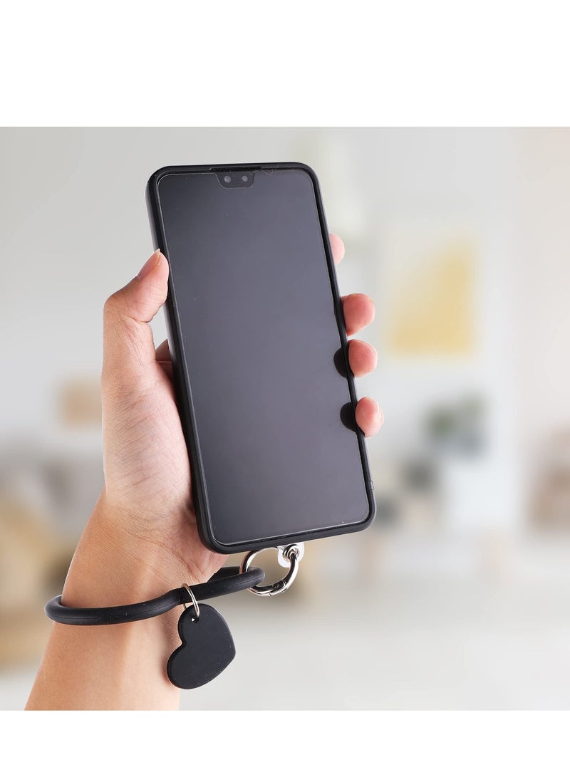 Versatile Heart Loop Phone Lanyard with Key Chain Holder - Comfortable Smartphone Wrist Strap for Outdoor Activities, Compatible with Most Phones, Includes 4 Back Patches for Enhanced Convenience - Image 3